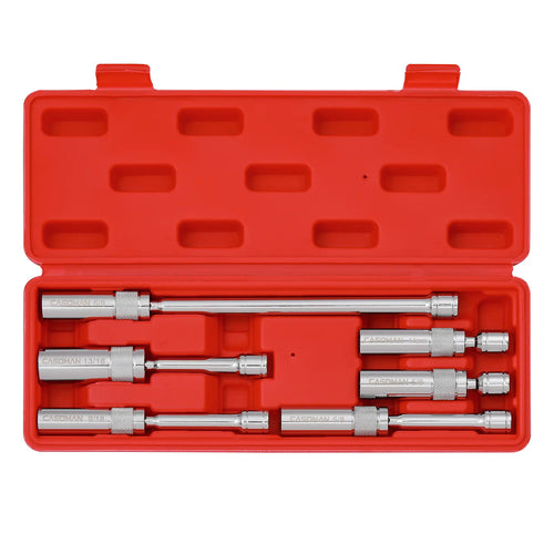 6PCS Magnetic Swivel Spark Plug Socket Set – 3/8" Drive, 9/16", 5/8", 13/16" & 14mm, Thin Wall CR-V Steel